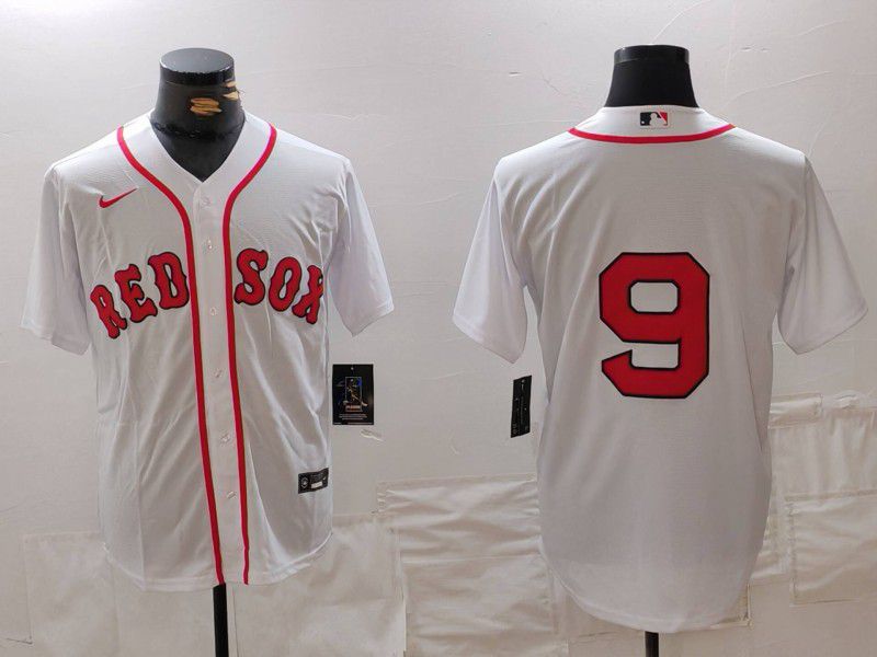 Men Boston Red Sox #9 No Name White Game 2024 Nike MLB Jersey style 1->boston red sox->MLB Jersey